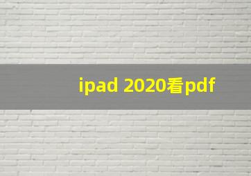 ipad 2020看pdf